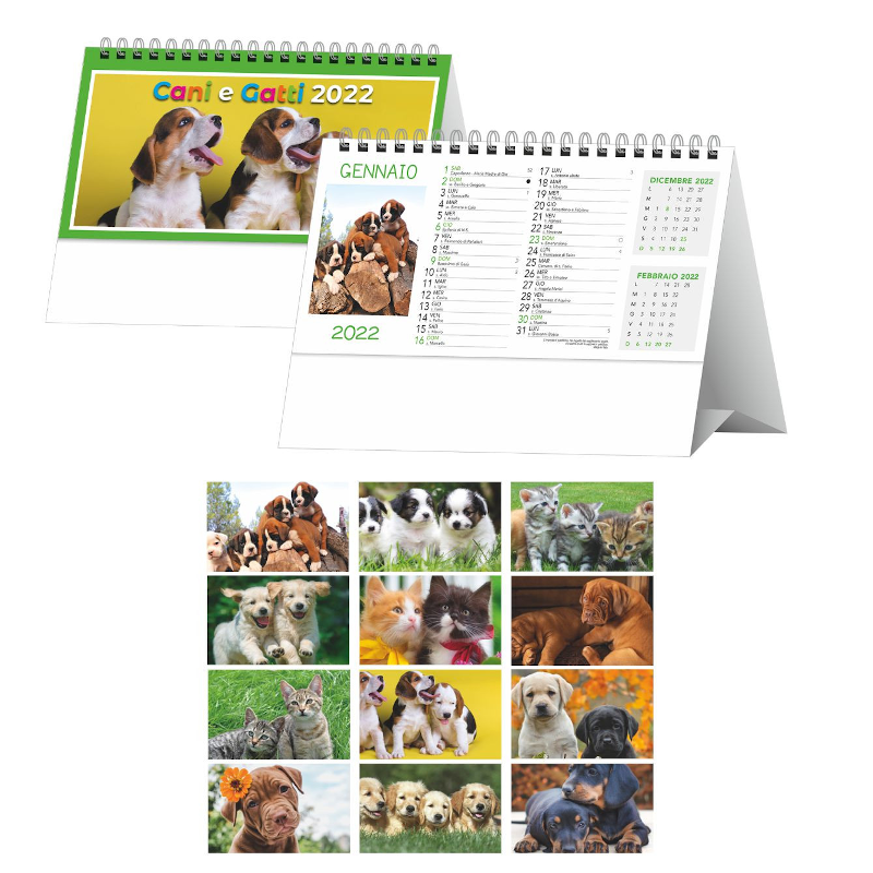 Calendario tavolo Cani e Gatti